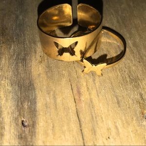 Butterfly gold ring